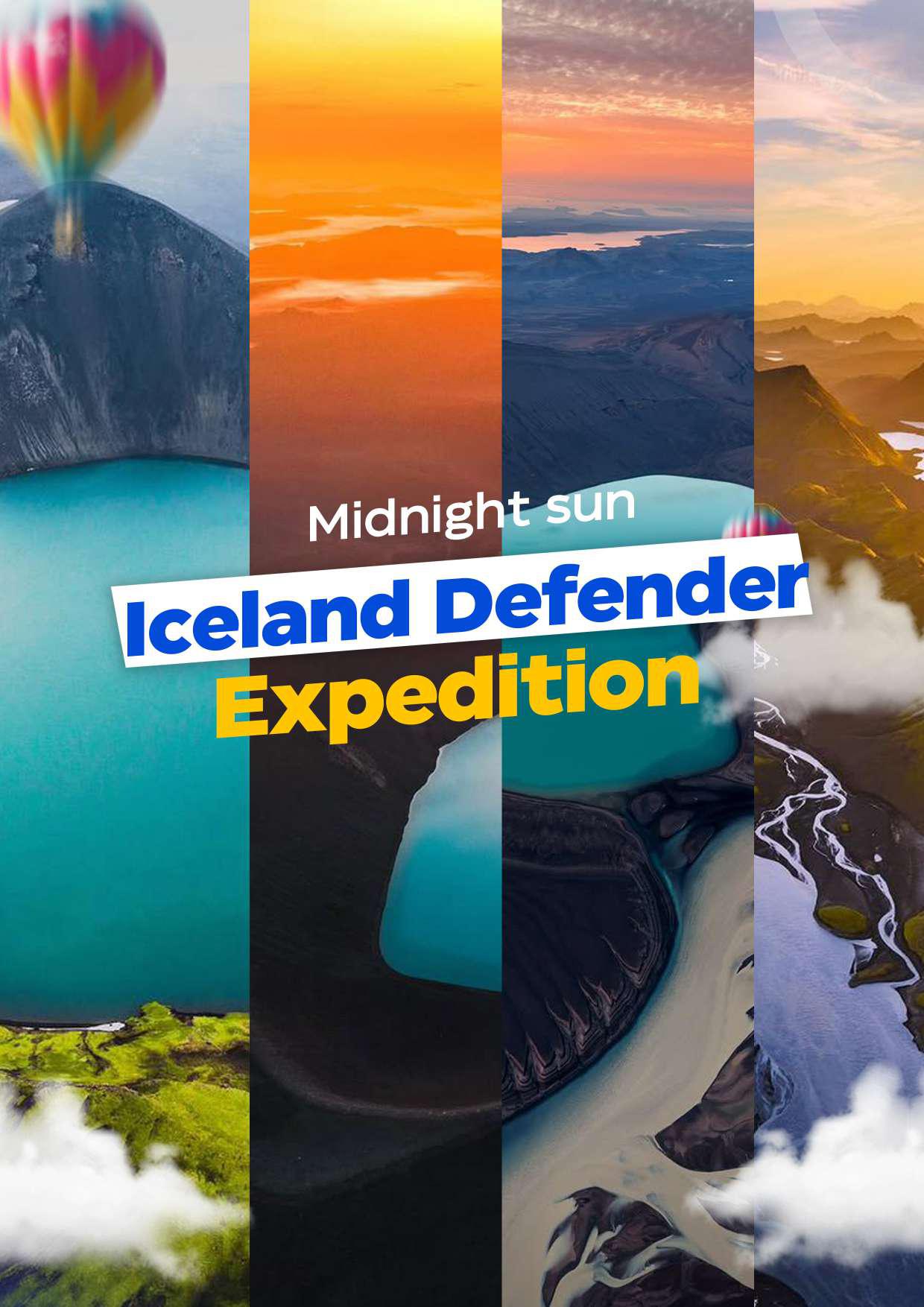 Midnight sun Iceland Defender Expedition